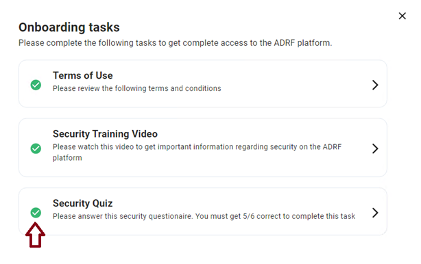 Security Training Quiz Complete