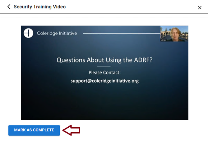 Security Training Video Complete